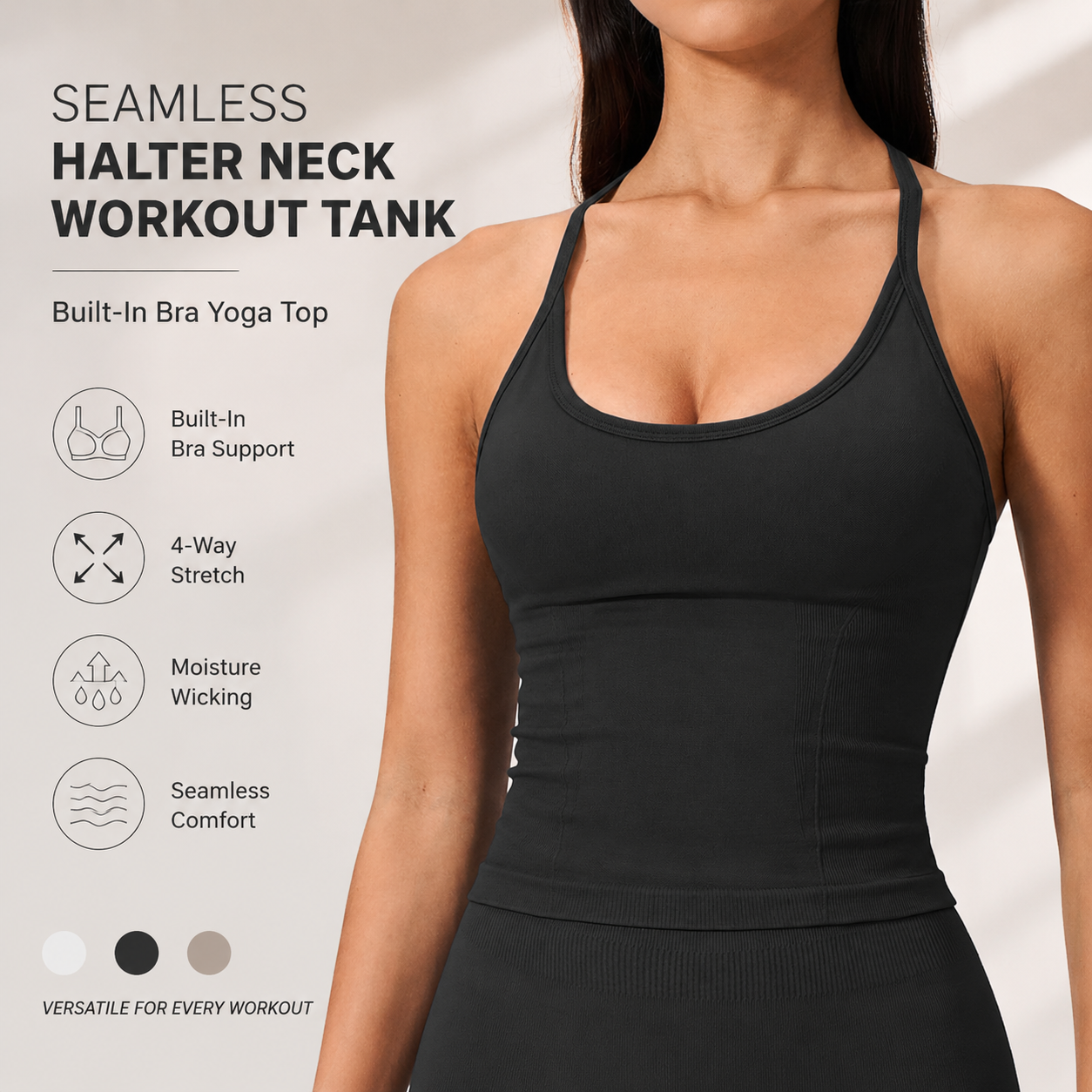 T Shirt Bra Seamless - Luxury 2 in 1 Yoga Tank