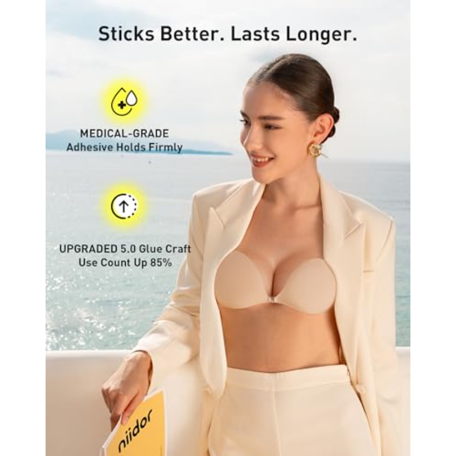 Niidor Adhesive Bra Strapless  - Backless Bra Sticky 评论和价格