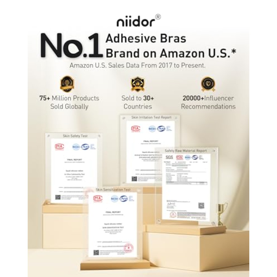 Niidor Adhesive Bra Strapless  - Backless Bra Sticky 评论和价格