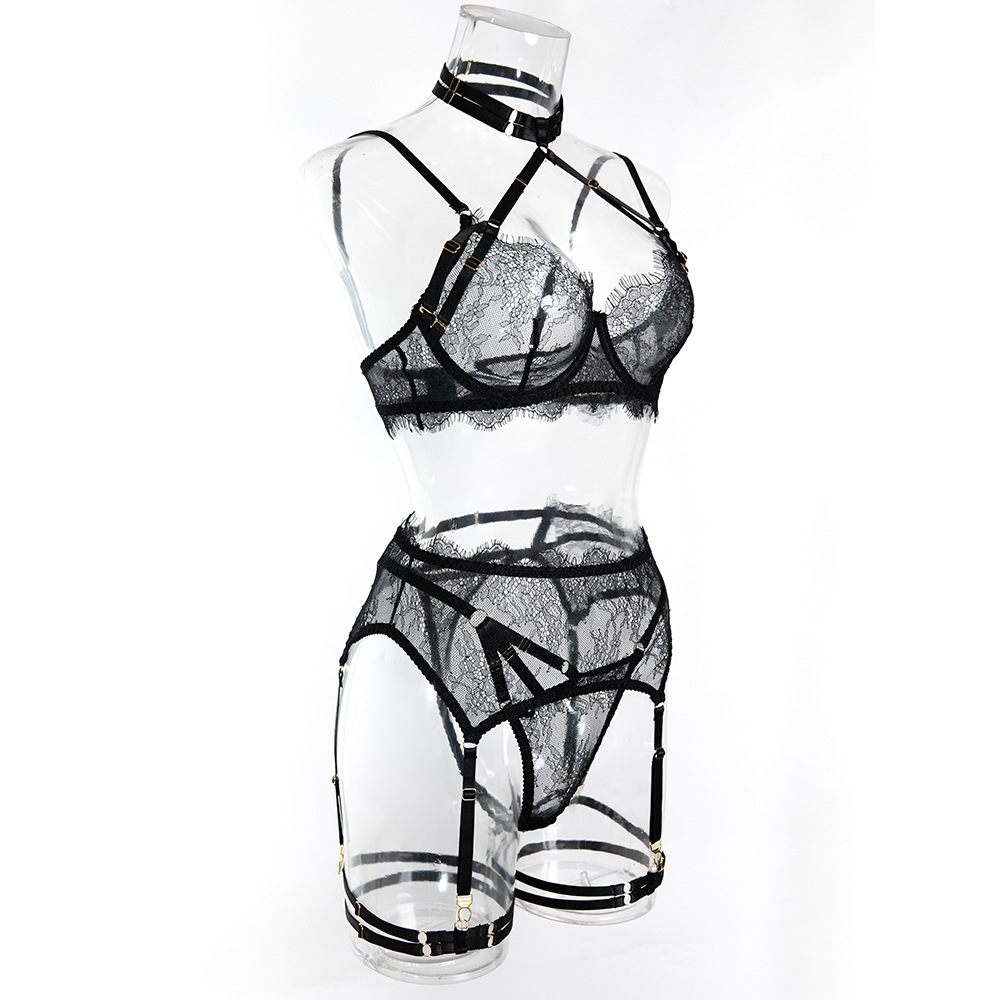 Sexy Lace Erotic Set Women See - Sheer Bra Lace 评论和价格