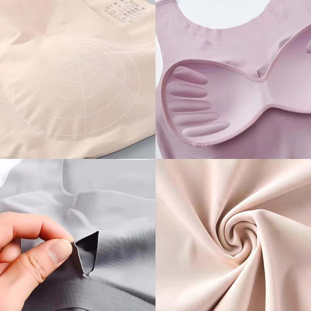 Ice Silk Wireless Push Up Tank - T Shirt Bra Seamless 评论和价格