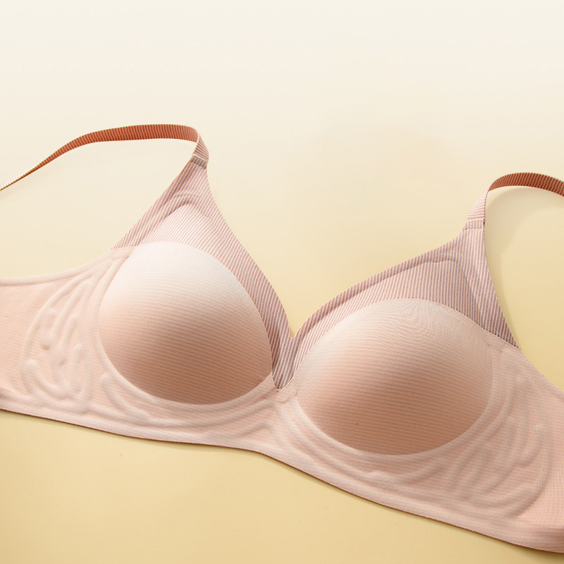 Stripe Color Contrast Soft Sup - Underwire Bra Padded 评论和价格