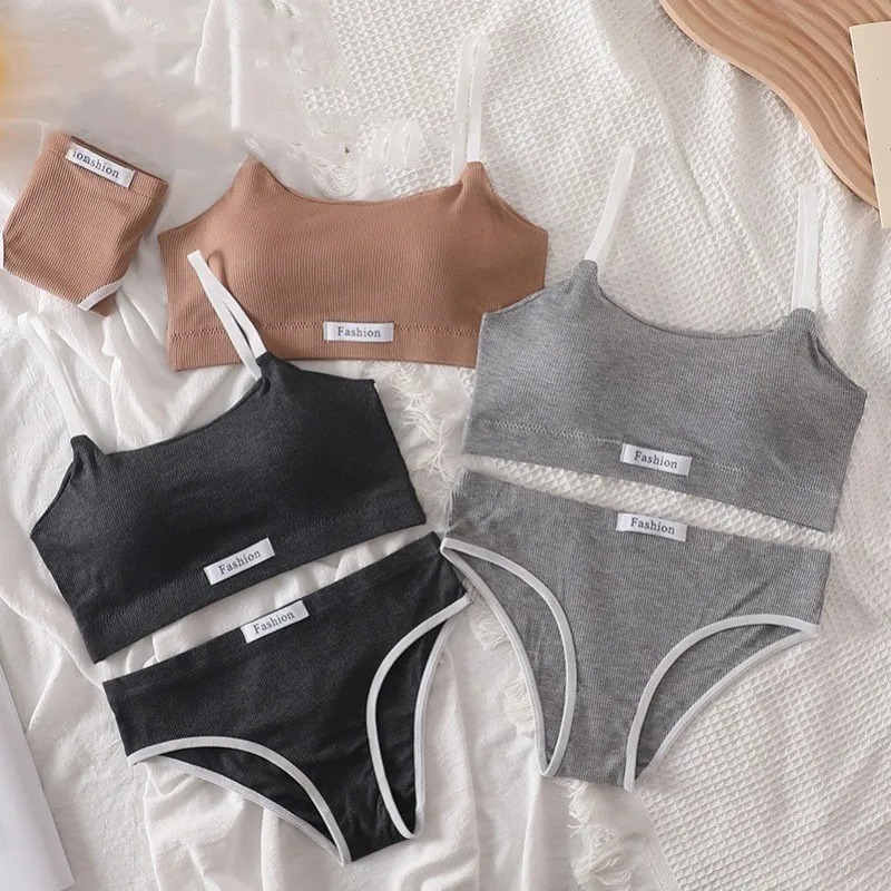 Women Cotton Seamless Bras Set - Cotton Bra Everyday 评论和价格