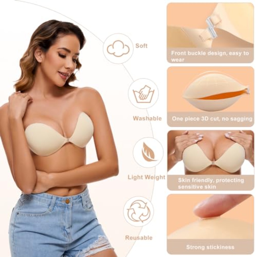 RELIRELIA Women's Sticky Self  - Backless Bra Sticky 评论和价格