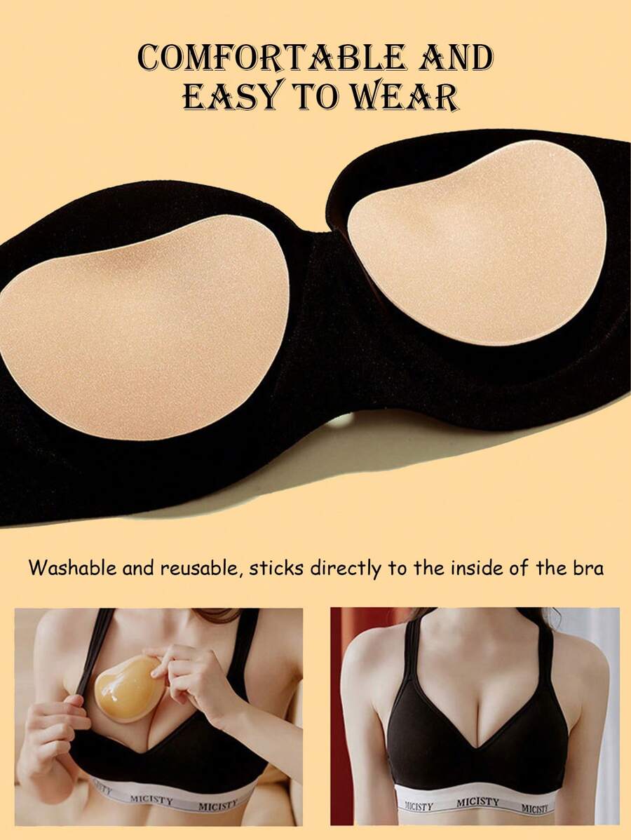 Silicone Sticky Bra Pads Push  - Push Up Bra Silicone 评论和价格